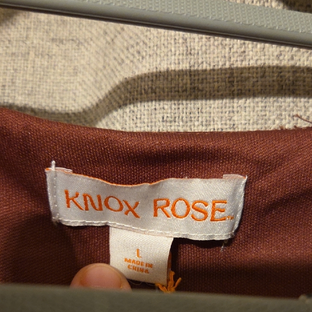 Knox Rose Velvet V-Neck Blouse - Brown - Picture 2 of 3